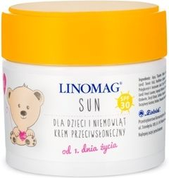 Крем за сончање за деца Линомаг Сан SPF 30, 50 ml, жолт