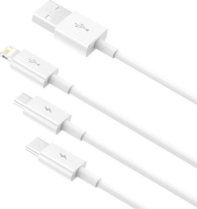 Kabllo Baseus Superior Series USB në M Lightning USB C, 0.5m, 3.5A, e bardhë