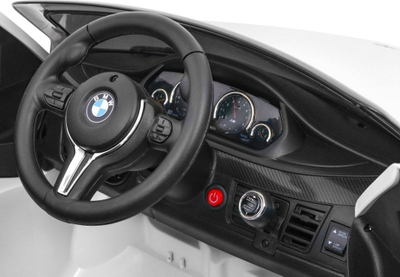 Makina elektrike për kalamaj BMW X6M, me pult, drita LED, e bardhë