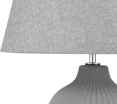 Lampë tavoline Beliani Fergus me bazë qeramike, 52 cm, gri