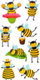 Stikera dekorative Sticker Boo Bees 483492, 7x18cm, set me bletë