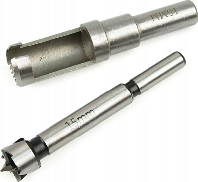 Set freza druri Geko Plug Cutter, 15mm, çelik HCS, gri