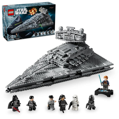 Lodër ndërtimi Imperial Star Destroyer, model anije hapësinore, shumëpjesëshe, gri