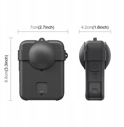 Çantë mbrojtëse PULUZ për DJI Osmo 360, kapak për lente, litar dore, e zezë
