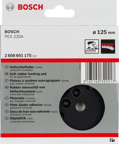 Jastëk bluarës Bosch PEX 220 A, Ø125mm, fortësi mesatare