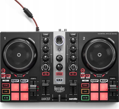 Kontroller DJ Hercules DJ Control Inpulse 200 MKII, kompakt, për fillestarë, i zi