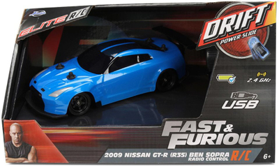 Makina me telekomandë Jada Fast and Furious Nissan GT-R R35 Ben Sopra, 1:24, me drift dhe turbo