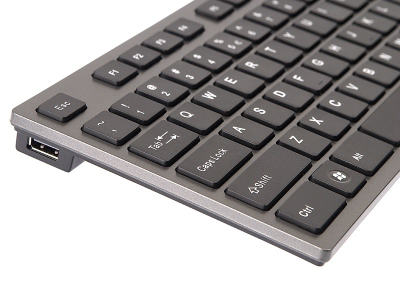 Tastierë universale A4 Tech KV-300H, USB, e hirtë, e zezë