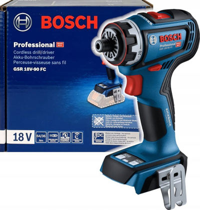 Makineri shpuese vidhosëse Bosch GSR 18V-90 FC, 18V, pa bateri, blu e zezë