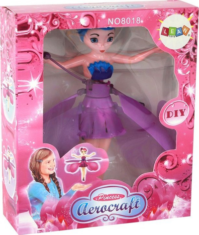 Loje zanë fluturuese LeanToys NO8018, me sensor dore, karikim me USB, ngjyrë vjollcë