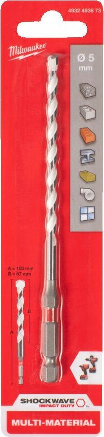 Freza Milwaukee Universal Drill 5mm, gjatësi 150mm
