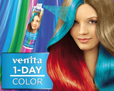 Sprej ngjyrosës për flokë Venita 1-Day Color Nr. 5, 50 ml, blu navy