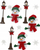 Set zbukurimi Craft with Fun, ornamente filci me ngjitje për Krishtlindje, 11 copë, me shumë ngjyra