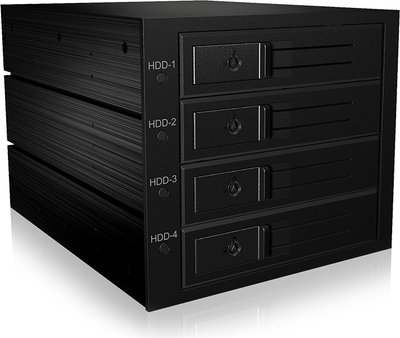 Лежиште за дискови ICY BOX IB-564SSK, за 3 слота 5.25", метално, црно