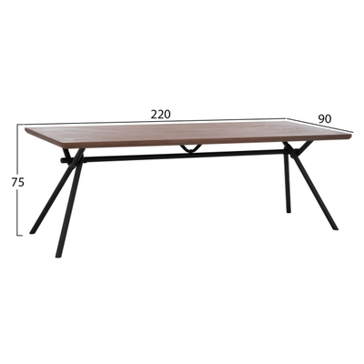 Tavolinë ngrënieje rrumbullakët, finier lis, Ø120×75 cm (HM9307.01)