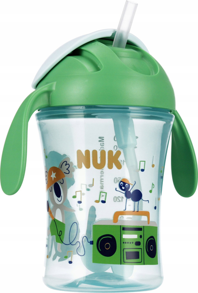 Чаша за деца NUK Motion Cup, 230 ml, 8m+, зелена