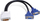 Кабел адаптер Matrox CAB-DVI-2XAF, DVI-I во 2x VGA, 30 cm, црн