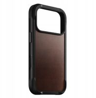 Këllëf telefoni Nomad Rugged Leather, për iPhone 17 Pro, lëkurë Horween, i zi