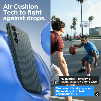 Mbrojtëse Spigen Liquid Air për Samsung Galaxy A54 5G, e gjelbër