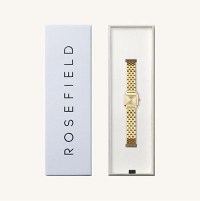 Set Orë dhe byzylyk për femra Rosefield Boxelle Champagne SET BCGTC-X284
