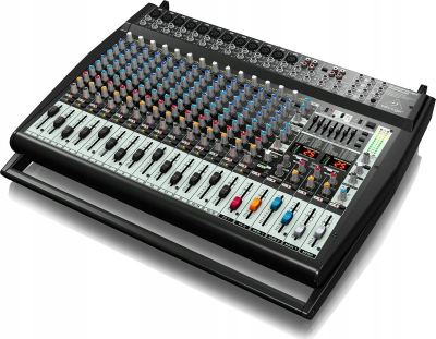 Mikser i fuqizuar Behringer Europower PMP6000, 20 kanale, efekte digjitale, i zi