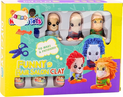 Set lodrash me plastelinë Leantoys Funny Hair Salon, figura dhe aksesore, shumëngjyrësh