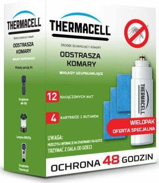 Mbushje kundër mushkonjave ThermaCELL, set 48 orë, 12 jastëkë, 4 bombola gazi