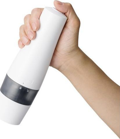 Mulli elektrik për kripë dhe piper Kyocera, mekanizëm qeramik, i bardhë