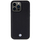 Mbrojtëse telefoni BMW Leather Diamond për iPhone 15 Pro 6.1", lëkurë, e zezë