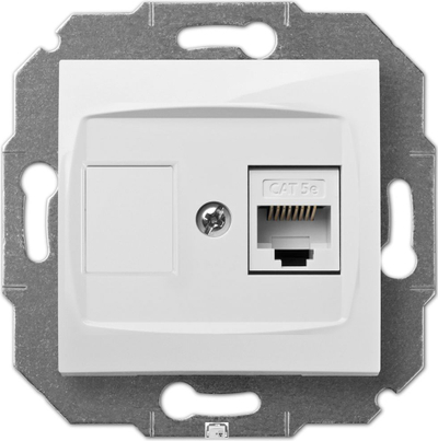 Prizë rrjeti Carla Single, RJ45 Cat 5e, e bardhë