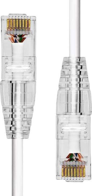 Ултра тенок мрежен кабел ProXtend CAT6, 20 cm, LSZH, бел