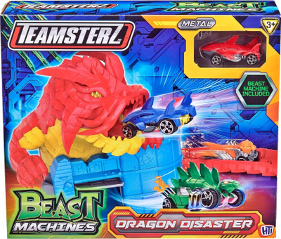 Set loje Teamsterz Destruction Dragon, pistë me pengesa, për fëmijë