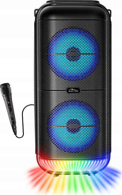 Altoparlant portativ Bluetooth Media Tech Gonik MT3183, 13 orë bateri, karaoke, i zi