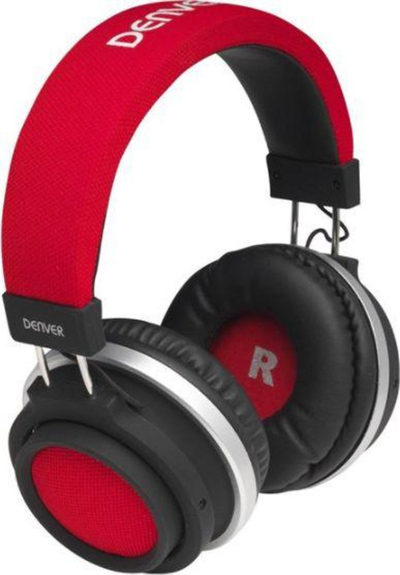 Kufje me Bluetooth Denver, të hirta / të kuqe 