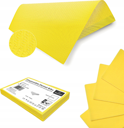Napkinë dentare Menodent, set 5 copë, ngjyrë e verdhë