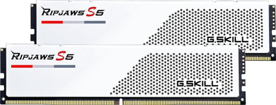 Memorie RAM për kompjuter tavoline G.SKILL Ripjaws S5, 32GB DDR5 6000MHz, kit 2x16GB, e bardhë