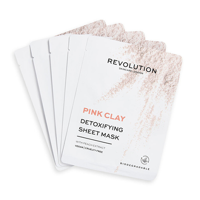 Set maskash detox për lëkurë Revolution Skincare Detoxifying Pink Clay