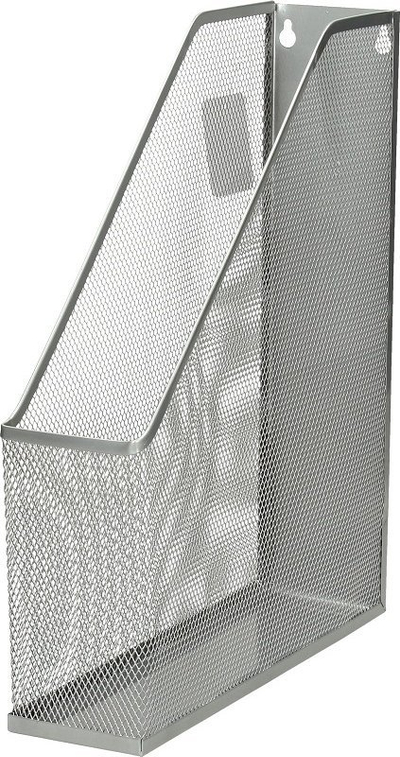 Mbajtëse për revista Office, 250x72x320mm, plastike, ngjyrë argjendi