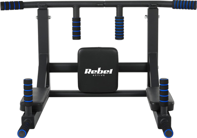 Станица за вежбање Rebel Wall Mount, влечење и dip, макс 200kg, црна