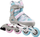 Rola inline Nils Adjustable L, nr 39-42, rrota PU 82A, gri me rozë