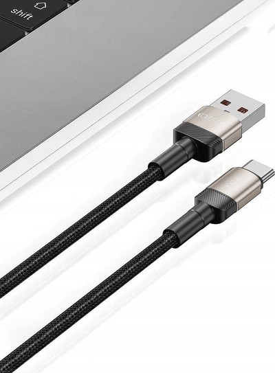 Kabllo karikimi Tech-Protect UltraBoost Evo, USB në USB-C, 100W 5A, 1m, titanium