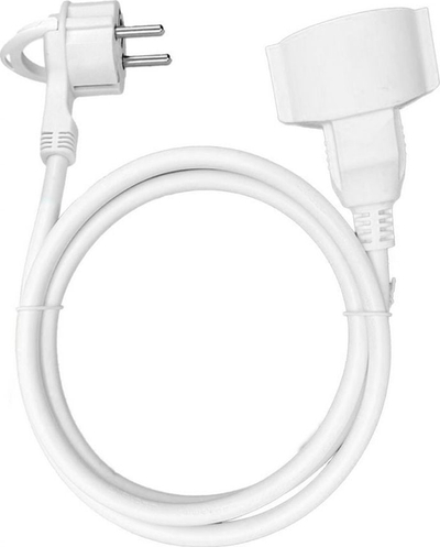 Zgjatues elektrik me prizë Schuko, 1 dalje, kabllo 3m, i bardhë