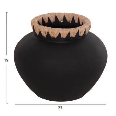 Vazo dekorative Renton S Φ23x19Hcm (HM4733), zezë