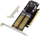 Kartë zgjerimi InLine PCIe X16, 2x M.2, 1x mSATA, e zezë