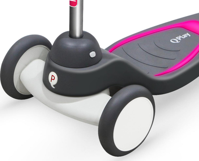 Trotinet Qplay Mika, 3 rrota, LED, rozë