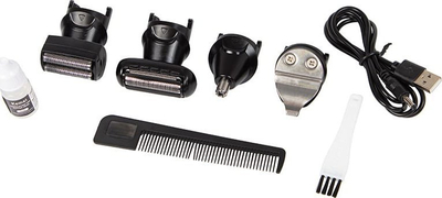 Set rrojtës elektrik Kemei KM-696, 5 në 1, bateri 90 min, i zi