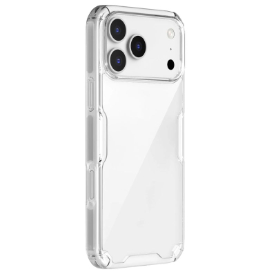 Mbështjellës telefoni Nillkin Nature TPU Pro për iPhone 17 Pro Max, gomë TPU e butë, kundra goditjeve, transparent