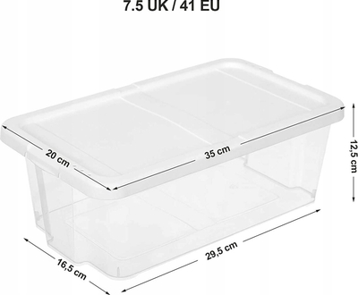 Kuti plastike për ruajtje SONGMICS, set me 12 copë, transparente, me kapak