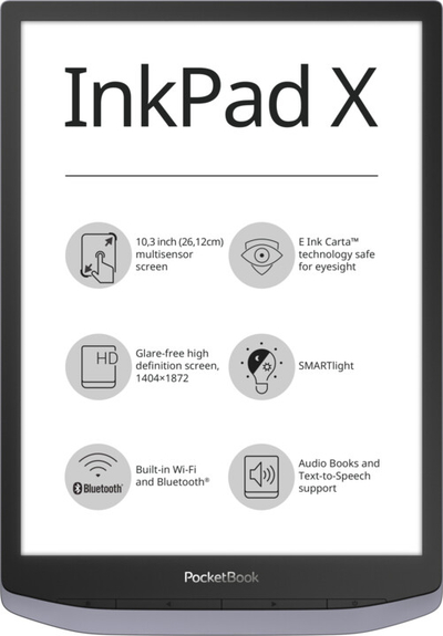 Lexues PocketBook InkPad X, i hirtë
