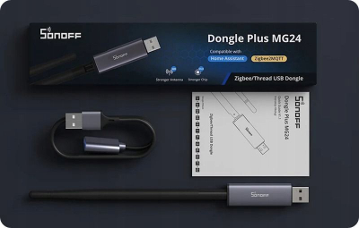 Dongëll USB SONOFF Dongle Plus MG24, Zigbee Thread, EFR32MG24, e bardhë